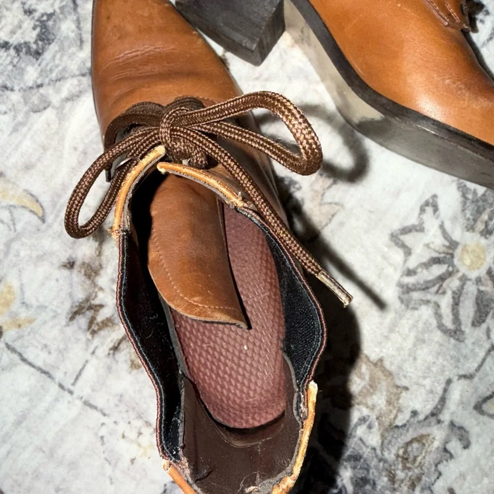 Vintage Brown DINGO Leather Women's Ankle Boots - Picture 5 of 7